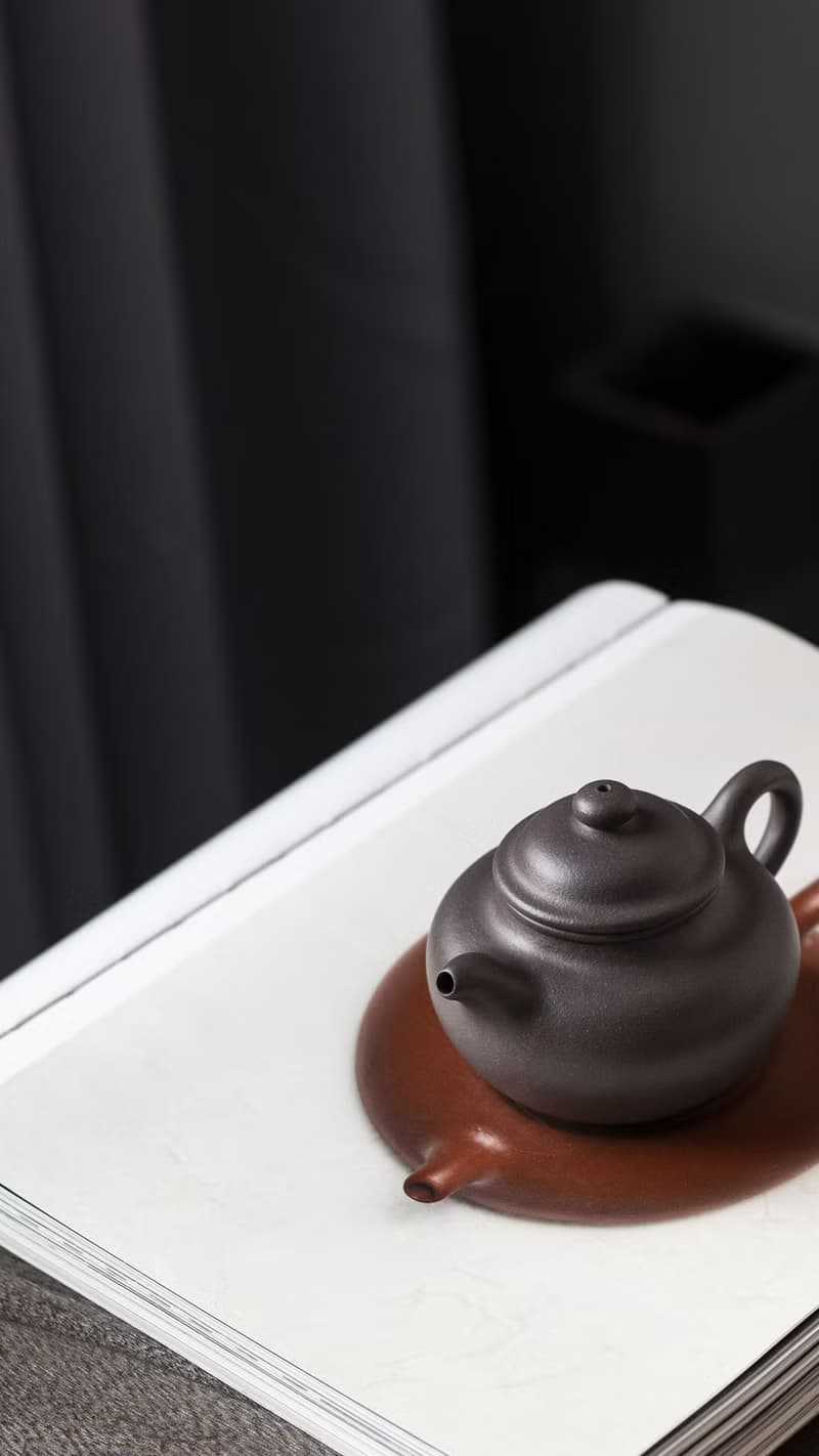 送禮紫砂壺茶壺莲子 慕古款 240cc 原矿极品天青料 正宗润泽 器型
