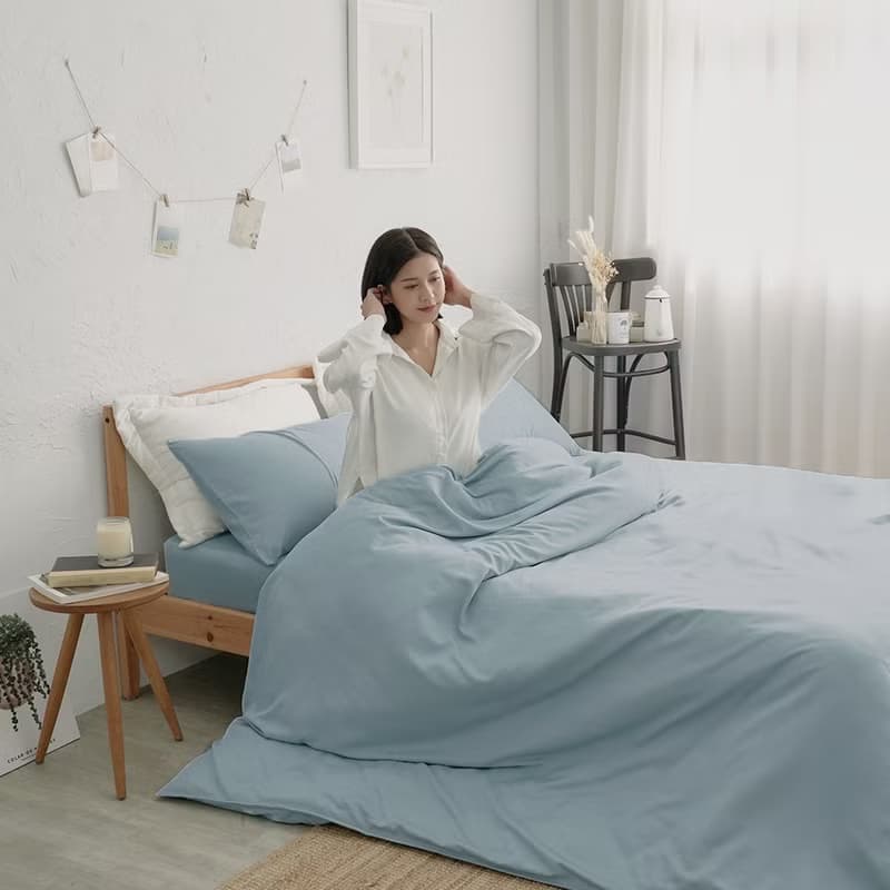 柔絲萊賽爾纖維 床包組 薄被套 鋪棉兩用被/台灣製床單/YC28