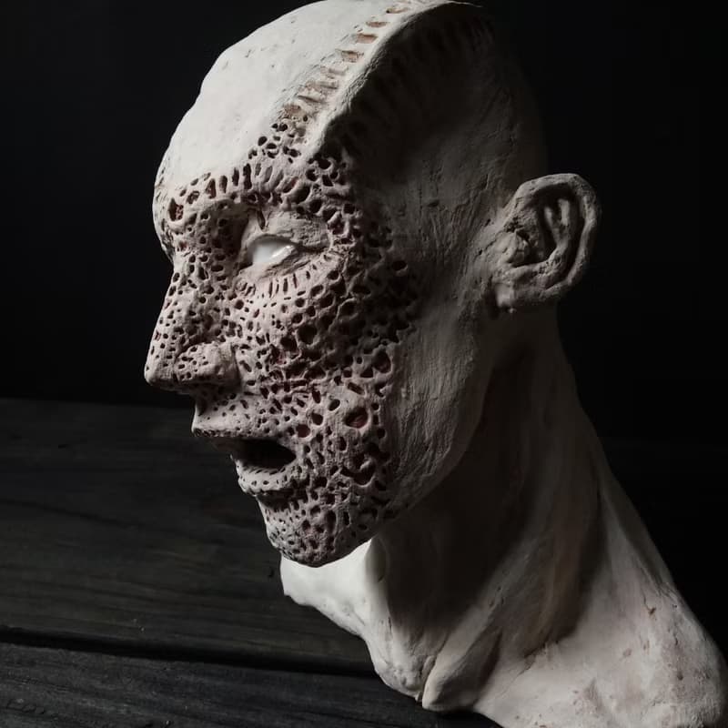 純白的悲鳴(高19cm 藝術品 雕塑 雕像)