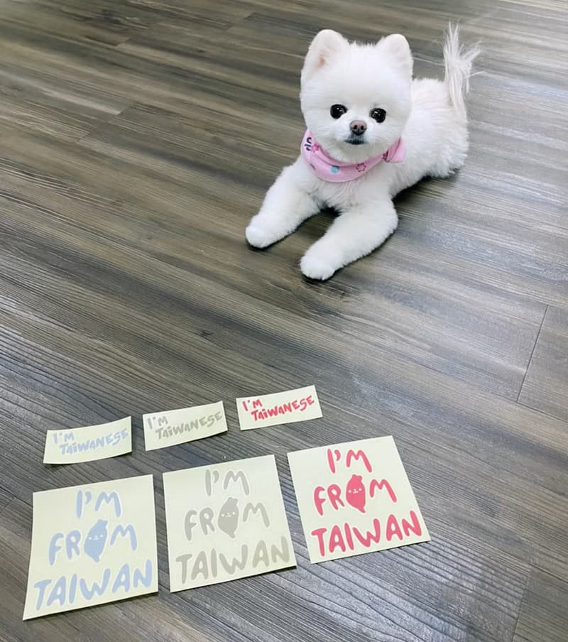 I am from Taiwan我是台灣人 紅色銀色金色反光貼紙 車貼行李箱貼