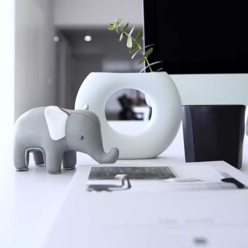 【紙鎮】大象 Elephant 皮革動物擺飾  | 入厝禮物