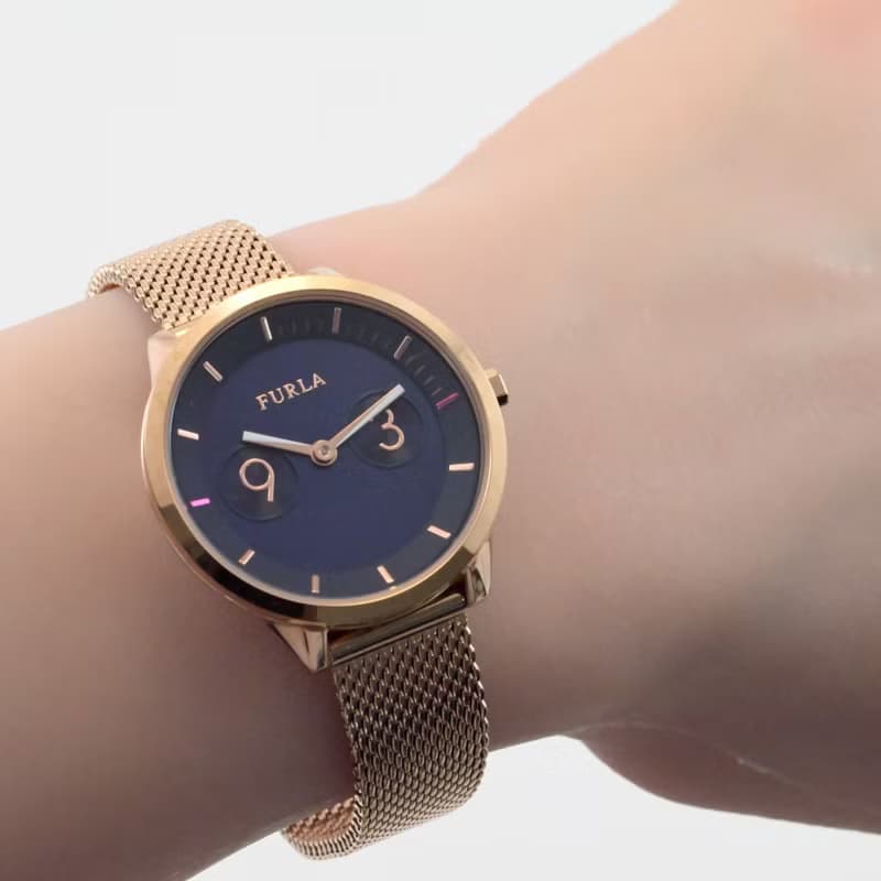 Furla METROPOLIS 女性用腕時計 クォーツ 31mm Blue Dial Ref.98012-4253 with BOX 手錶