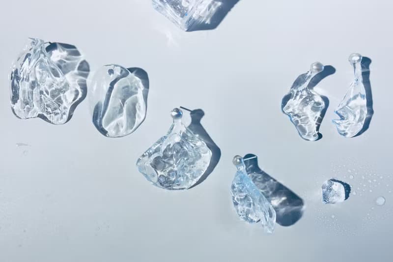 獨家款 冷淡風 透明感 抽象冰塊 灰珍珠原創手工耳釘