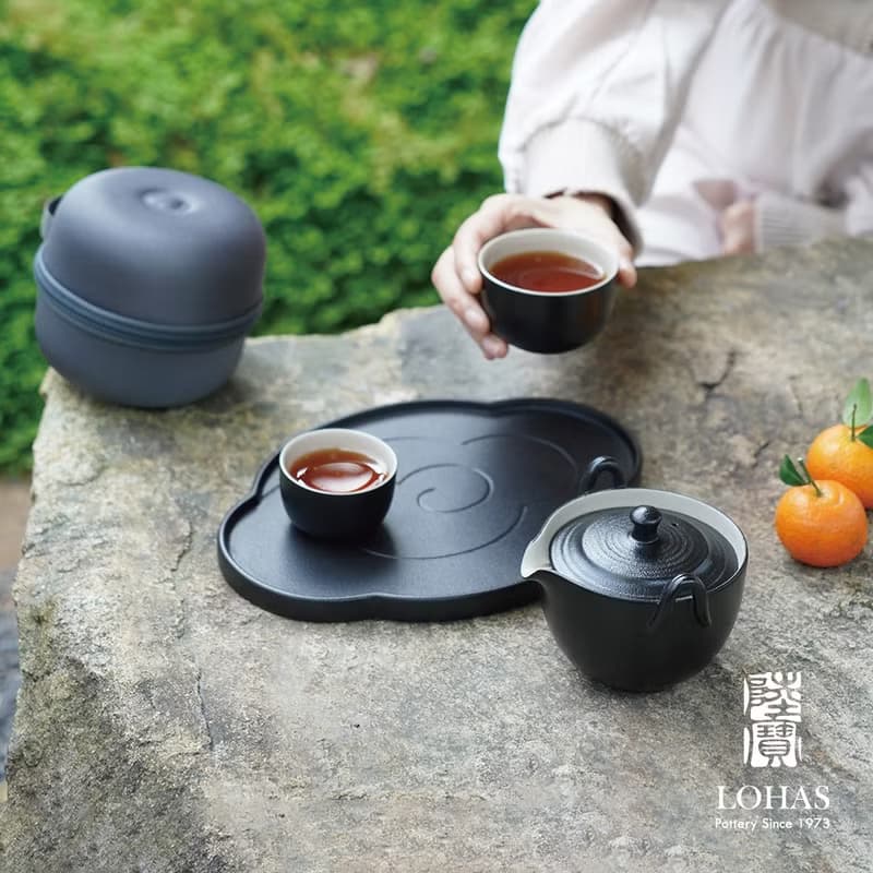 陸寶LOHAS 陶然蓋碗旅行組 1壺2杯+攜行包 旅行茶組