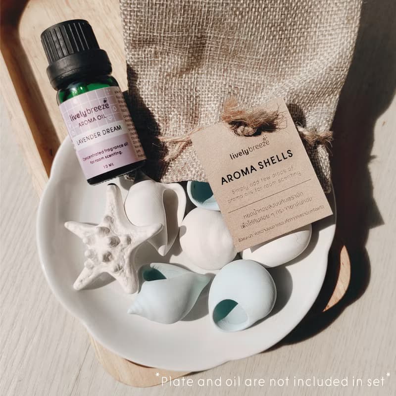 Ceramic Aroma Pebbles Pack / Shells Pack for use with Essential oil