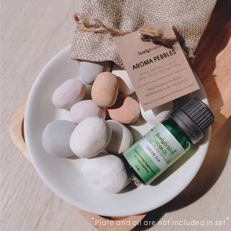 Ceramic Aroma Pebbles Pack / Shells Pack for use with Essential oil