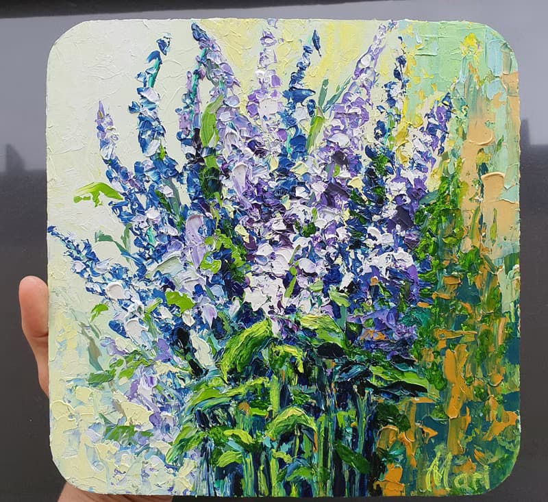 Provence Painting Bluebonnet French Countryside Riviera Flowers Lavender Bouquet