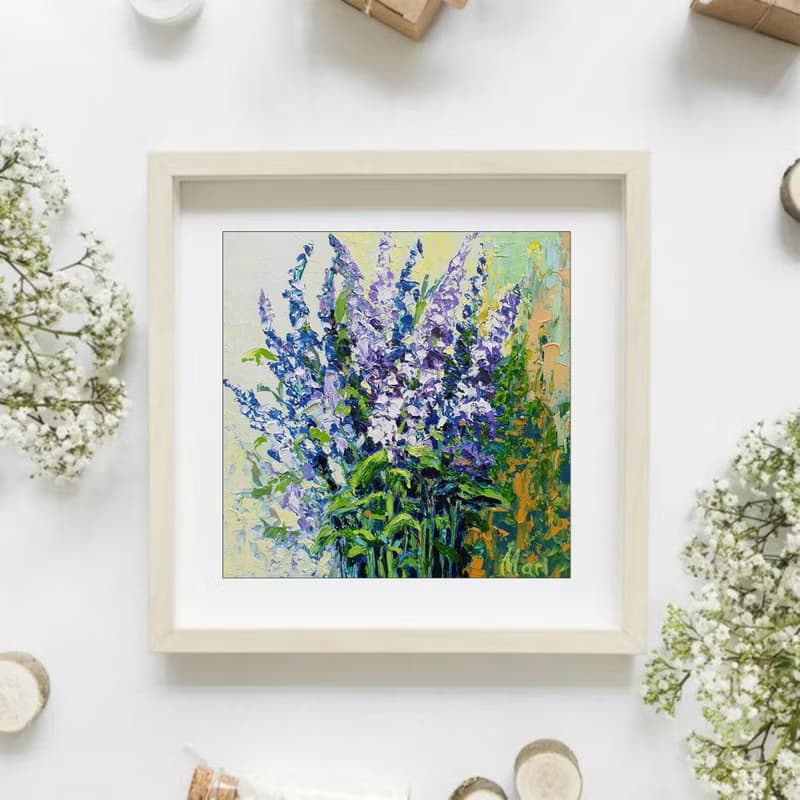 Provence Painting Bluebonnet French Countryside Riviera Flowers Lavender Bouquet