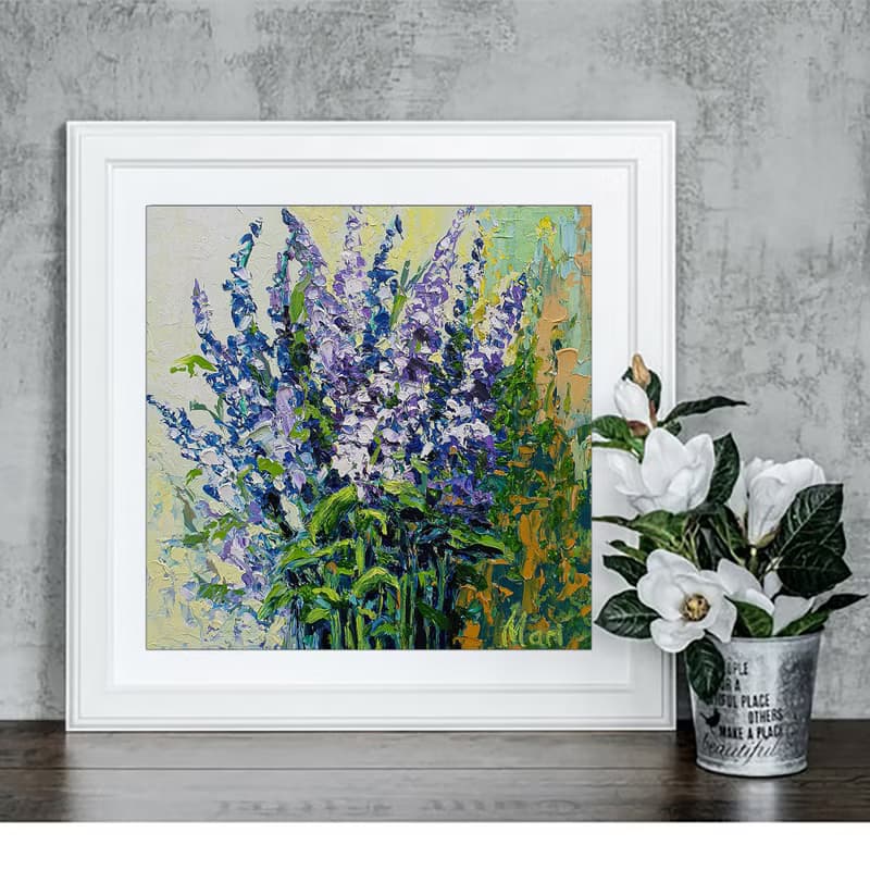 Provence Painting Bluebonnet French Countryside Riviera Flowers Lavender Bouquet