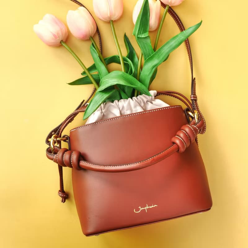 【泰國包包】Fuji Bucket Bag 水桶包 - Espresso Brown 牛皮革