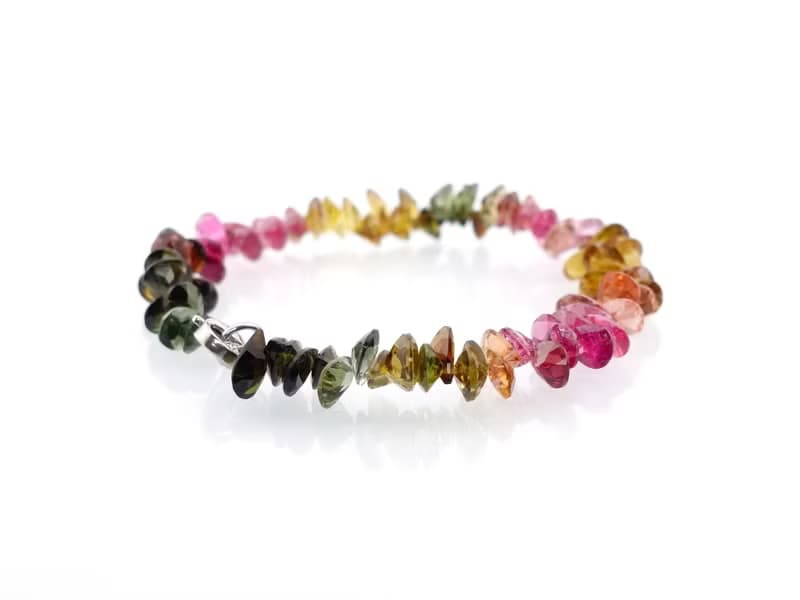 寶麗金珠寶-天然彩色碧璽戒面手鍊