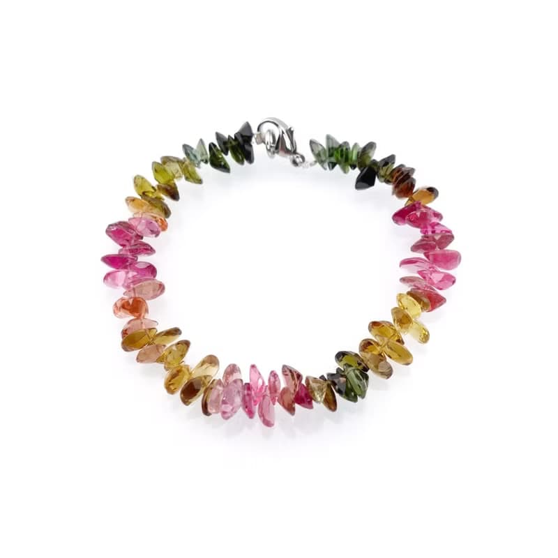 寶麗金珠寶-天然彩色碧璽戒面手鍊