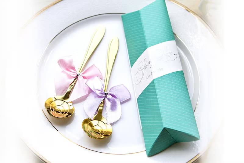 Sweet Love Tiffany盒玫瑰湯匙二入禮盒 | 咖啡勺 情人節 結婚