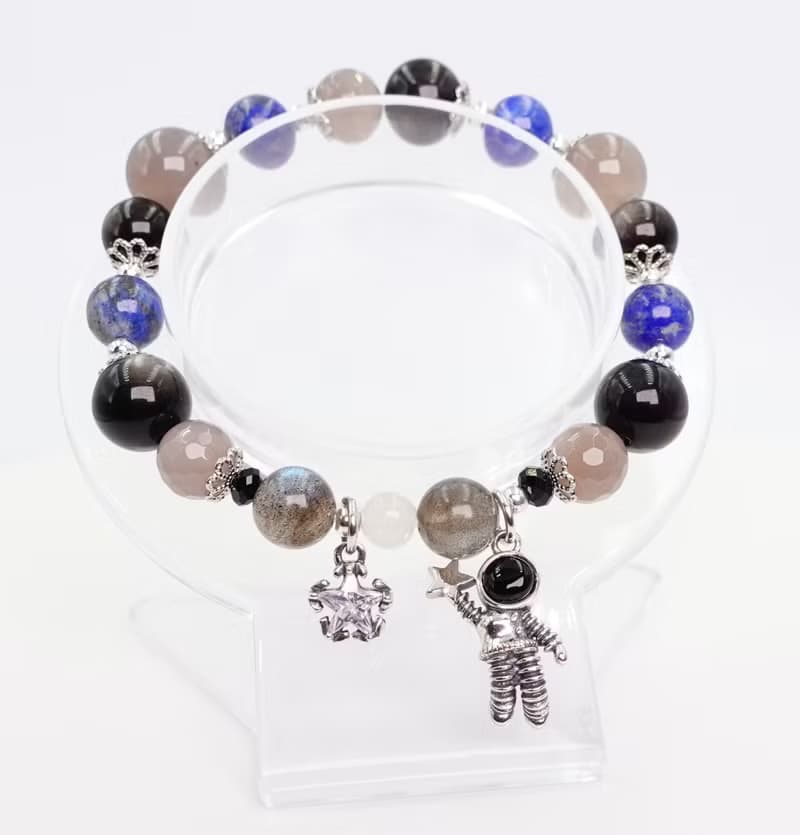 寶麗金珠寶-天然水晶摘星銀飾手鍊