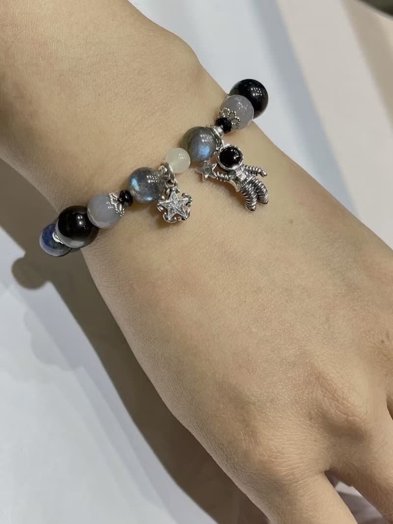 寶麗金珠寶-天然水晶摘星銀飾手鍊