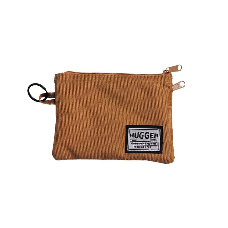 HUGGER多功能掛頸卡片零錢包 摩卡色  旅行 購物 通勤 畢業禮物