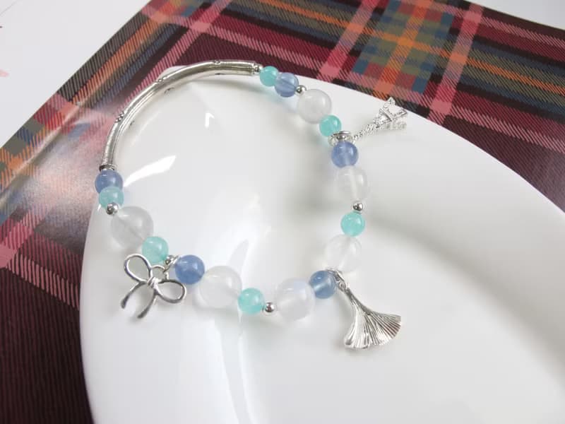 月光石 天河石 藍螢石 925銀【擁抱的環繞】(原件寄出)