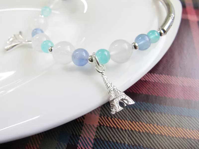 月光石 天河石 藍螢石 925銀【擁抱的環繞】(原件寄出)