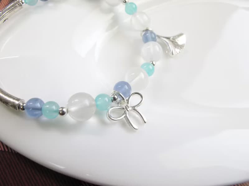 月光石 天河石 藍螢石 925銀【擁抱的環繞】(原件寄出)