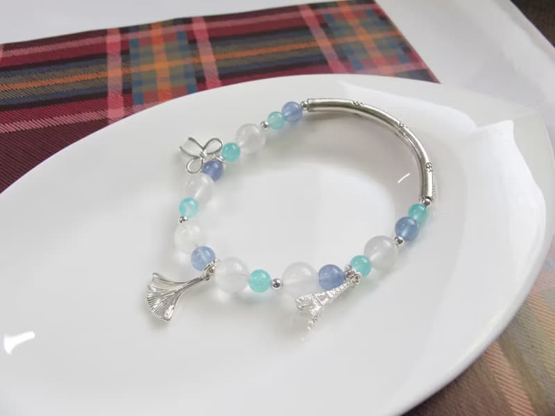 月光石 天河石 藍螢石 925銀【擁抱的環繞】(原件寄出)