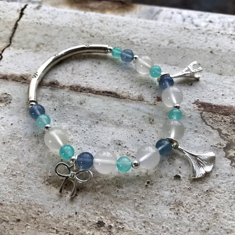 月光石 天河石 藍螢石 925銀【擁抱的環繞】(原件寄出)