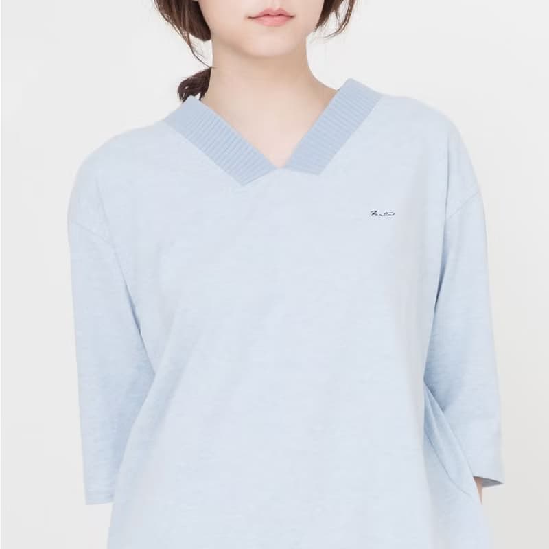 厚紡MIT有機棉V領刺繡棉衫(共4色)