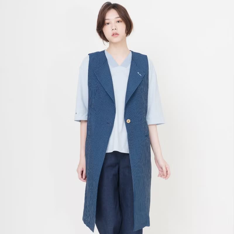 厚紡MIT有機棉V領刺繡棉衫(共4色)