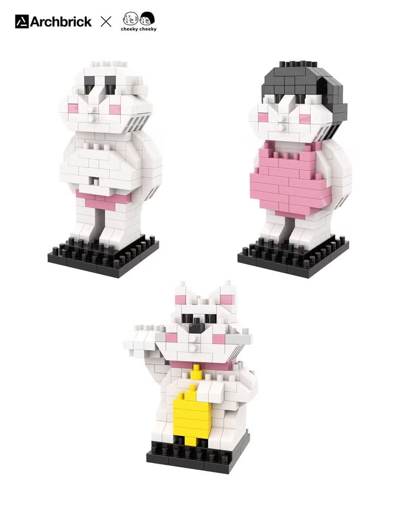 Archbrick x cheeky cheeky 招財貓 迷你積木 微積木 Nanoblock