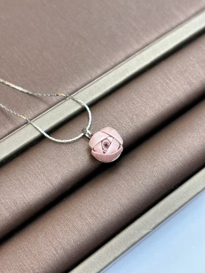 Re-Re蠶絲金工—【限量色】單朵小玫瑰項鍊