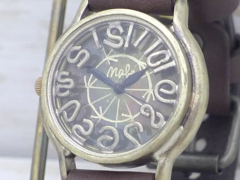 手作り腕時計 S-WATCH8-B-Rev. 逆回転 32mm Brass(真鍮)  207A-Rev.
