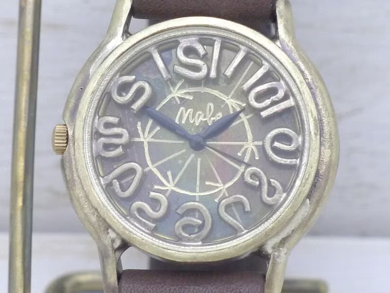 手作り腕時計 S-WATCH8-B-Rev. 逆回転 32mm Brass(真鍮)  207A-Rev.