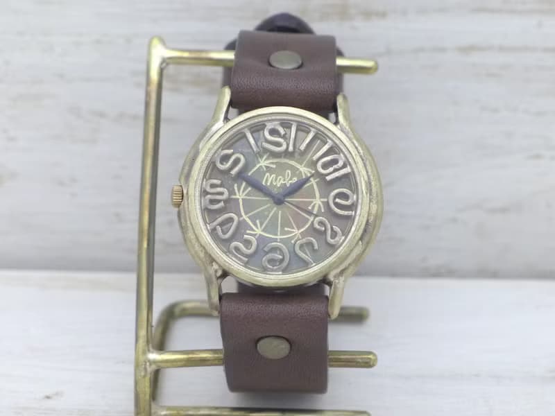 手作り腕時計 S-WATCH8-B-Rev. 逆回転 32mm Brass(真鍮)  207A-Rev.