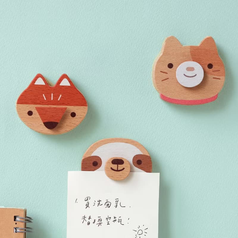 原木動物造型【磁鐵留言夾-樹懶】