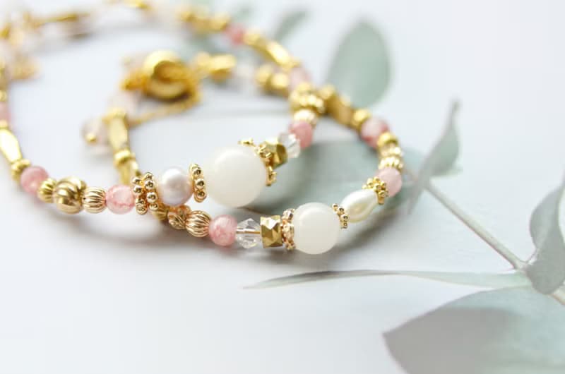 華麗圓舞曲 - 黃銅珍珠母乳飾品手鍊 (親子款)