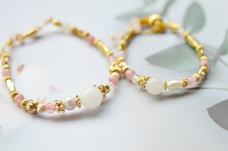 華麗圓舞曲 - 黃銅珍珠母乳飾品手鍊 (親子款)