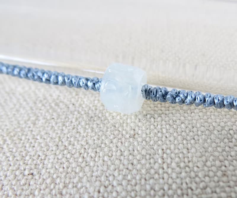 本命年【六字大明咒】路路通翡翠絲光編織手鍊*AS17*辟邪、招福