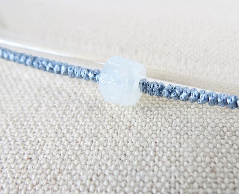 本命年【六字大明咒】路路通翡翠絲光編織手鍊*AS17*辟邪、招福