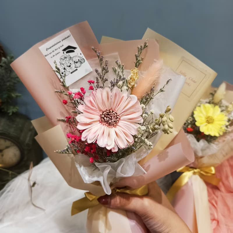 畢業小花束  太陽花 向日葵 生日禮物 情人節 教師節