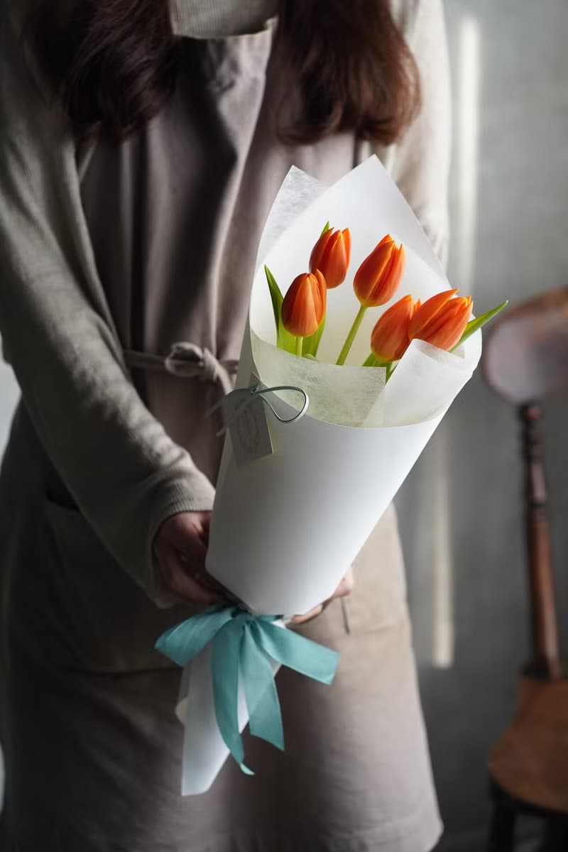 不挑色鬱金香花束_鮮花