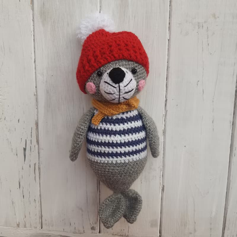 Seal toy Hand crochet Seal toy Stuffed toys Animals toys Plush toys Sea toys