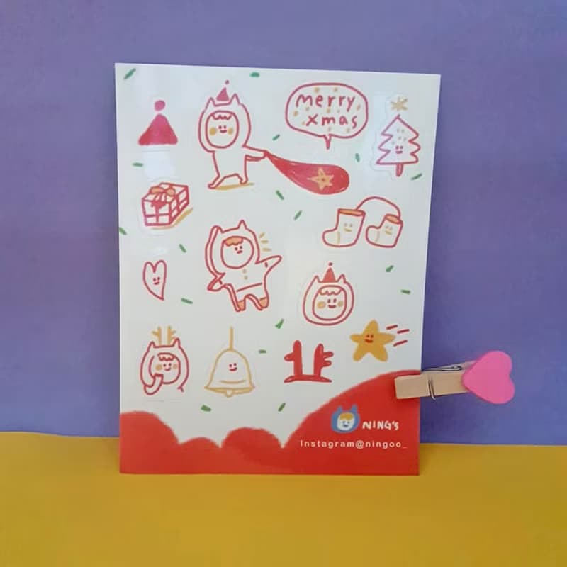 Ning's 割型貼紙-聖誕節