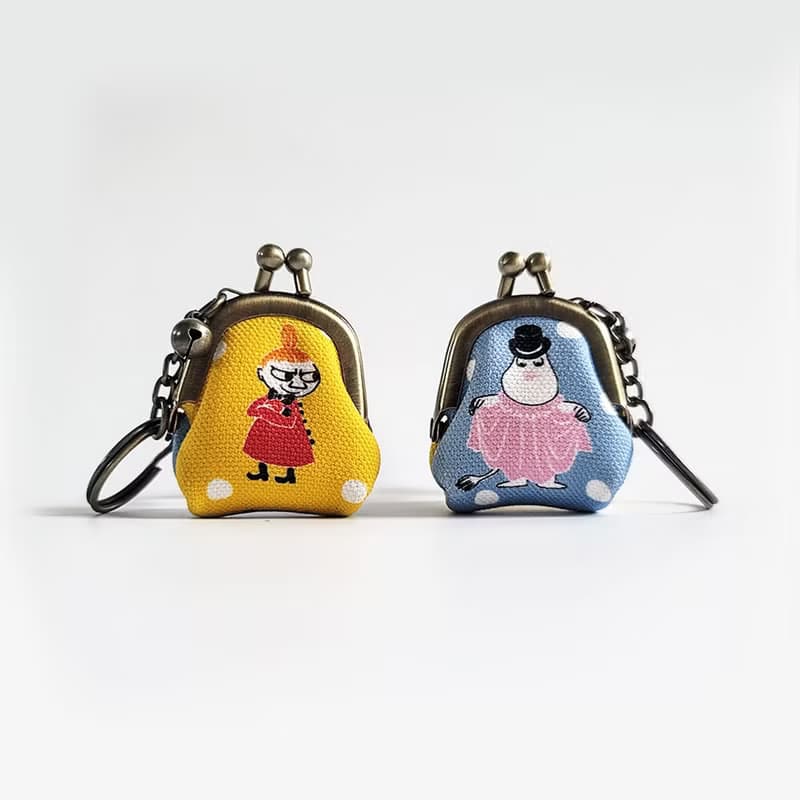 【Pinkoi x Moomin】小美與姆明爸爸 迷你口金 鑰匙圏 吊飾 -黃藍