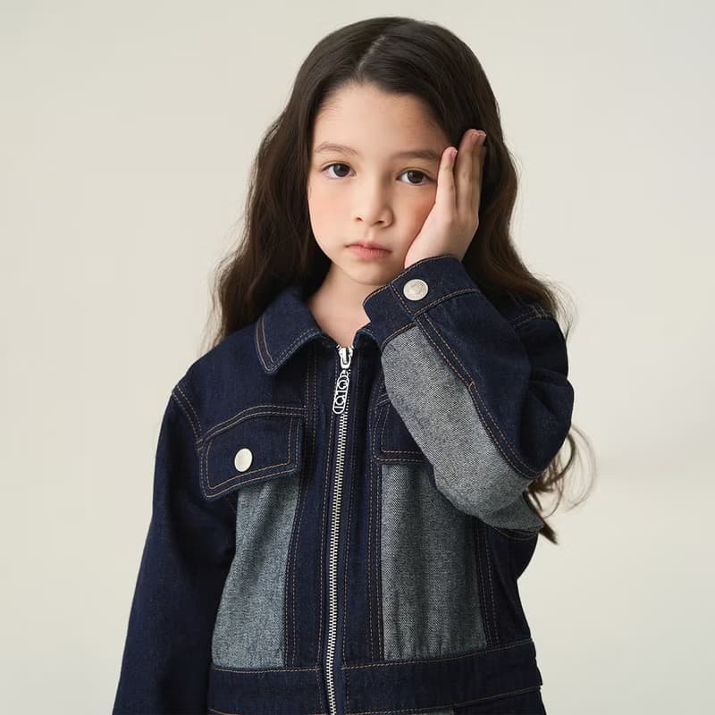 Two-tone denim dress