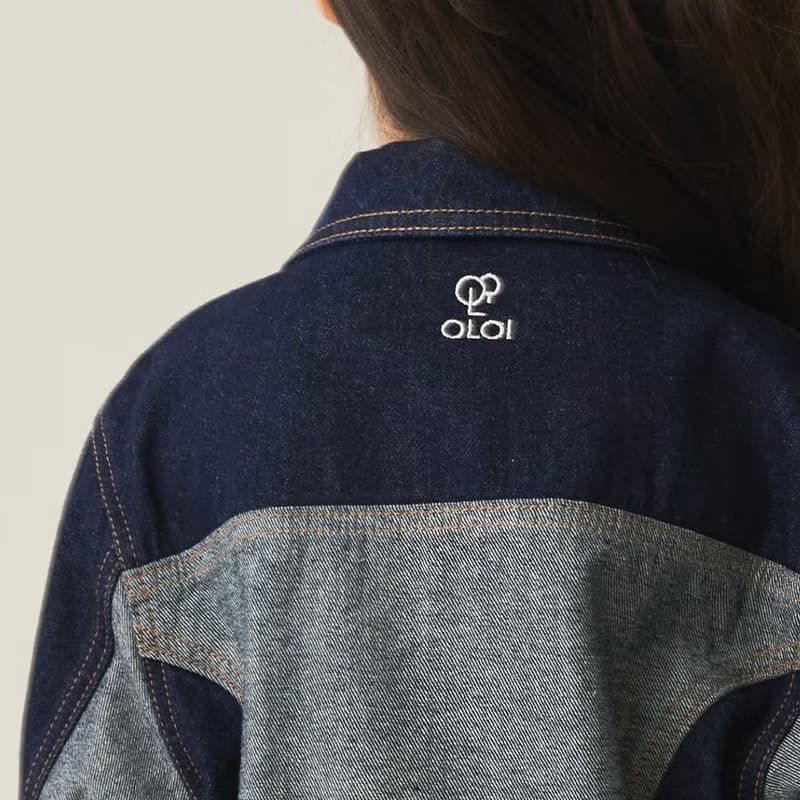 Two-tone denim dress