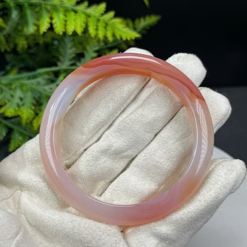 高品質 馬達加斯加 漸變紅瑪瑙手镯 60+MM 冰潤千層天眼 本命年