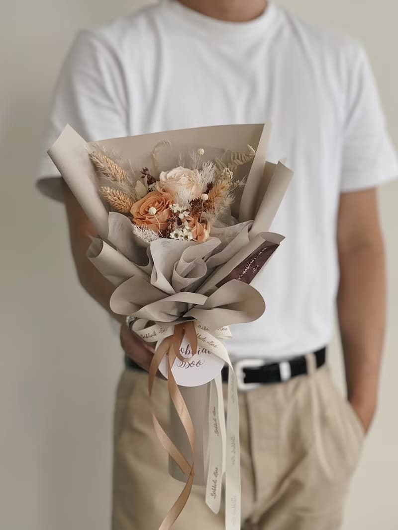 【永生玫瑰花花束】• 情人節/永生玫瑰花/永生玫瑰花花束/玫瑰花