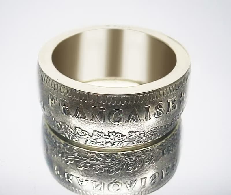 France Coin Ring 50 francs 1976 (replica) french coin necklace coin rings gift