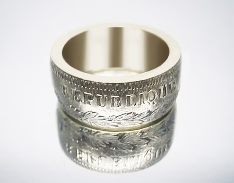 France Coin Ring 50 francs 1976 (replica) french coin necklace coin rings gift