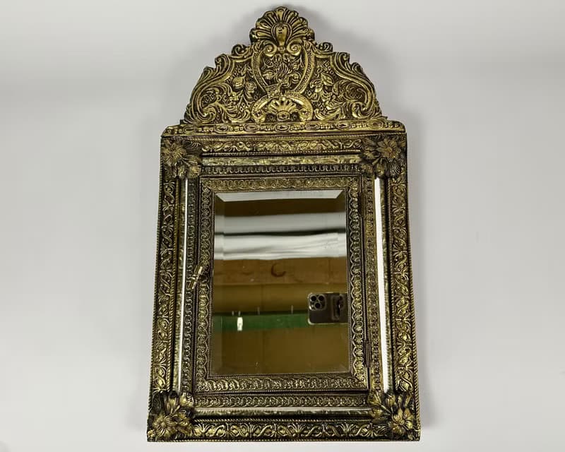 古董鏡櫃衣物護理/鑰匙青銅 1930 年代法國入口家具