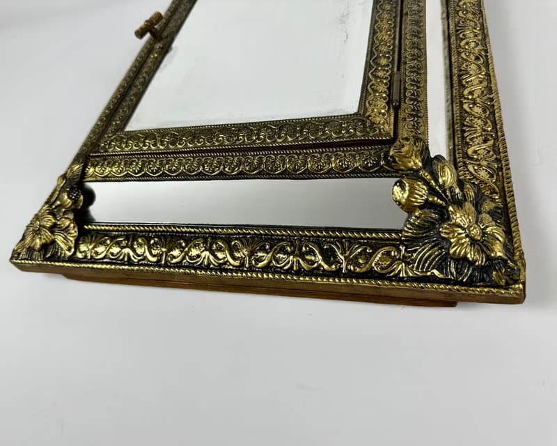 古董鏡櫃衣物護理/鑰匙青銅 1930 年代法國入口家具